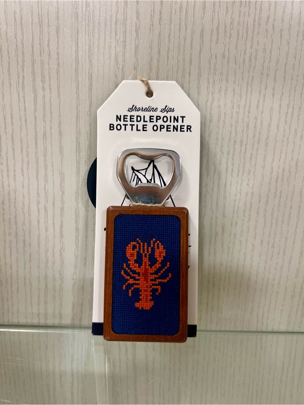 VIRAL Needlepoint Bottle Opener, Lobster Design, Brand New
